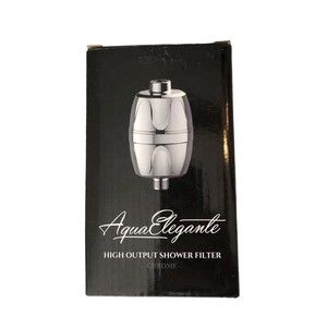 New Shower Water Filter For Showerhead by Aqua Elegante Chrome Opened Box